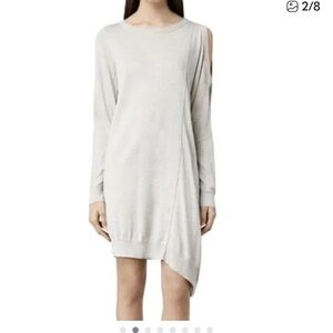 All Saints asymmetrical sweater tunic dress